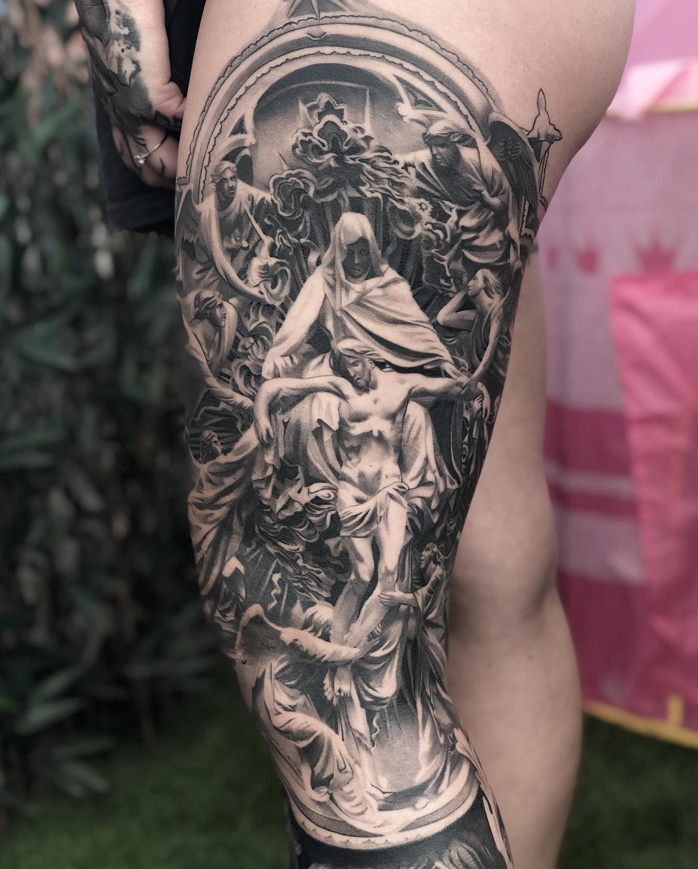 Tattoo by @fabio_tattooartist — black_and_grey, realism