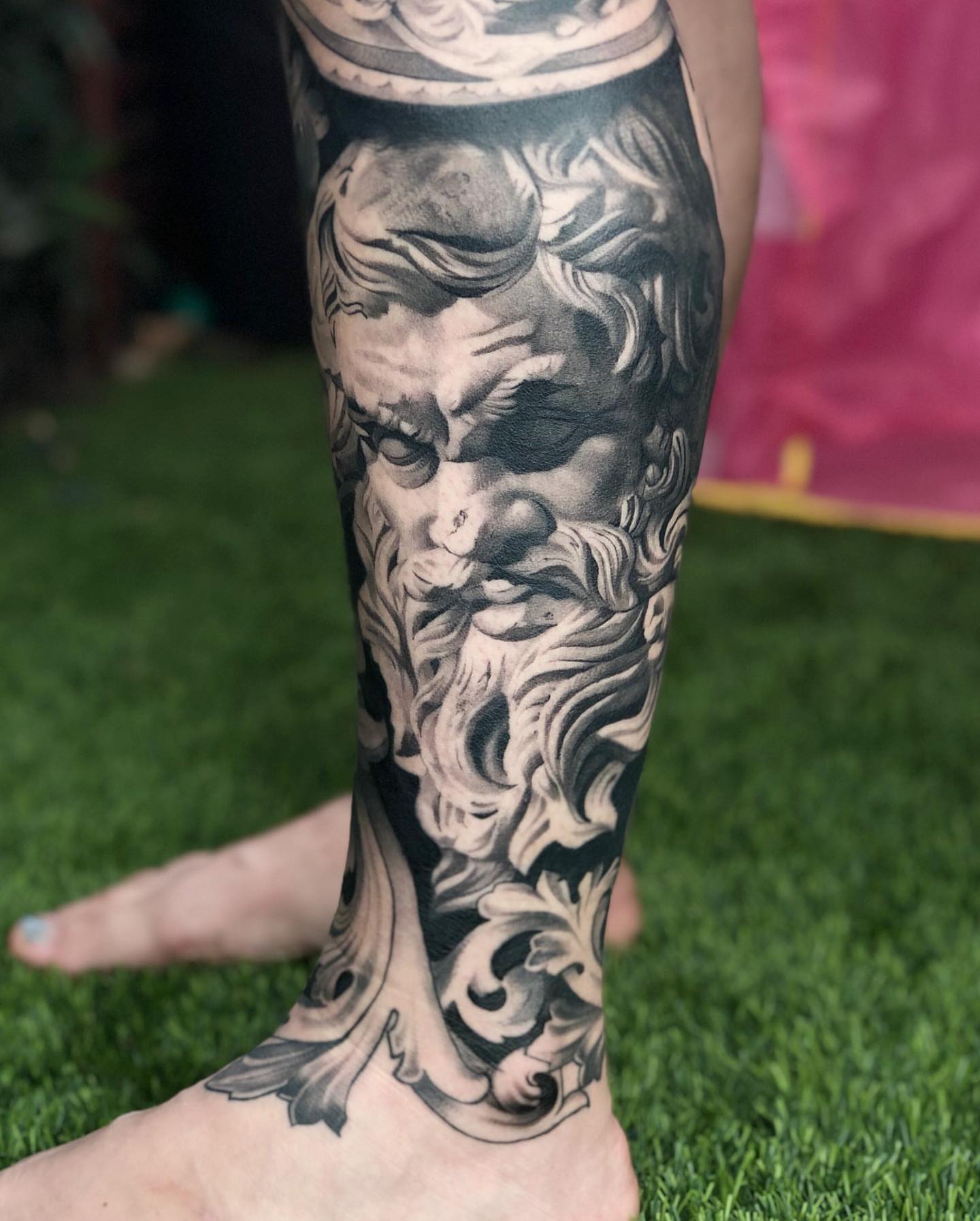 Tattoo by @fabio_tattooartist — black_and_grey, realism