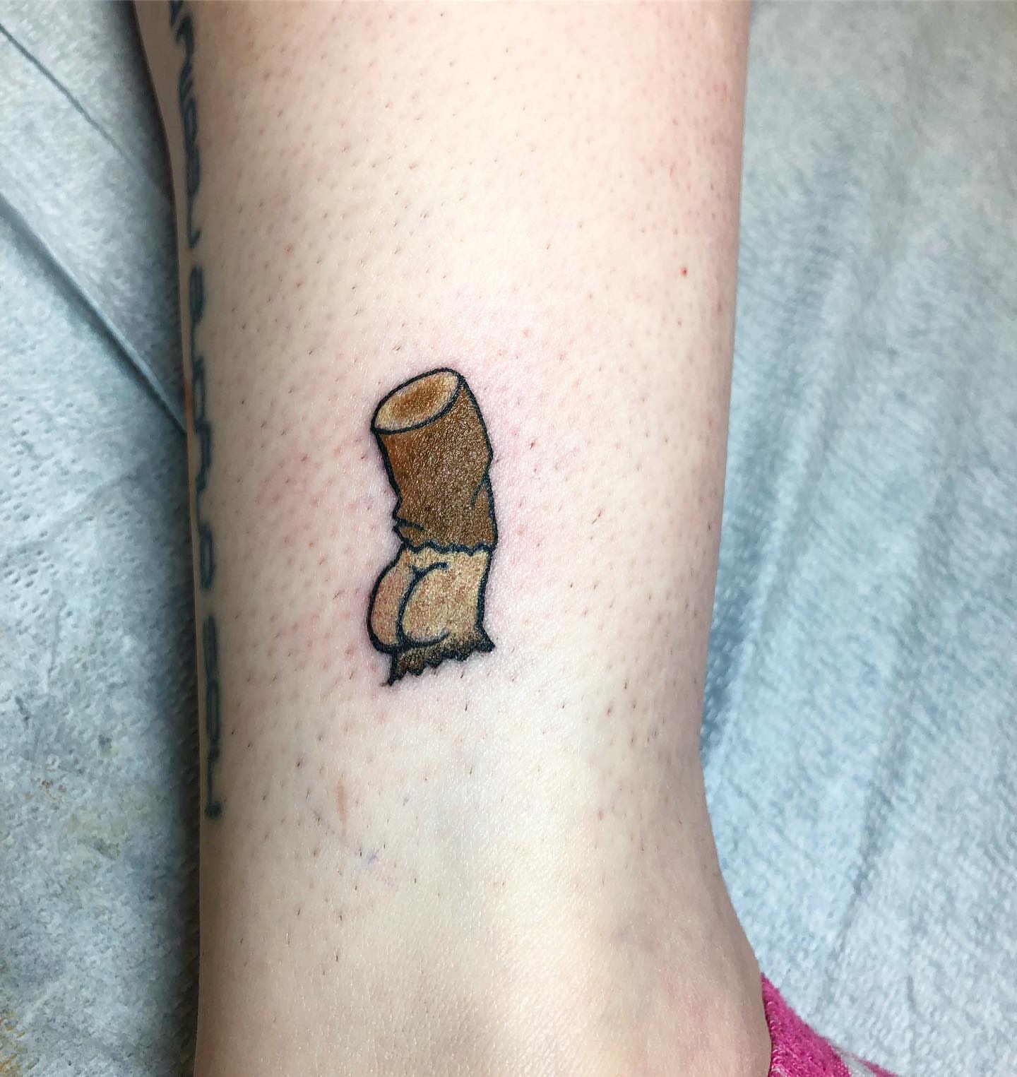 Ashtray dotwork tattoo on the forearm by Sally Darling