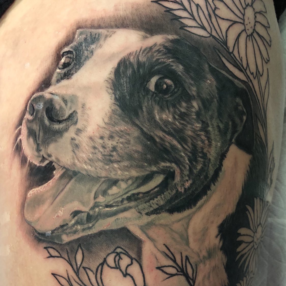 Tattoo by @jaredtattoo — realism, black_and_grey
