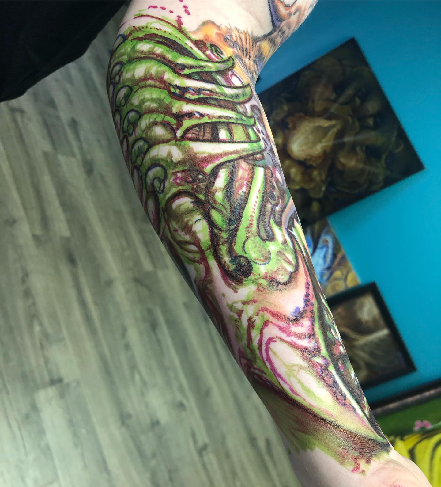 Octopus realism tattoo on the forearm by Shaine Smith, Durham, North Carolina