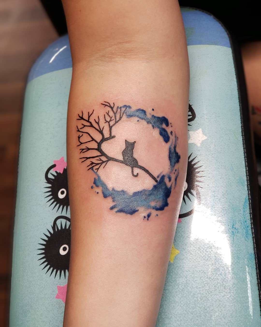Tattoo by @inked_cupcake_tattooer — dotwork, watercolor