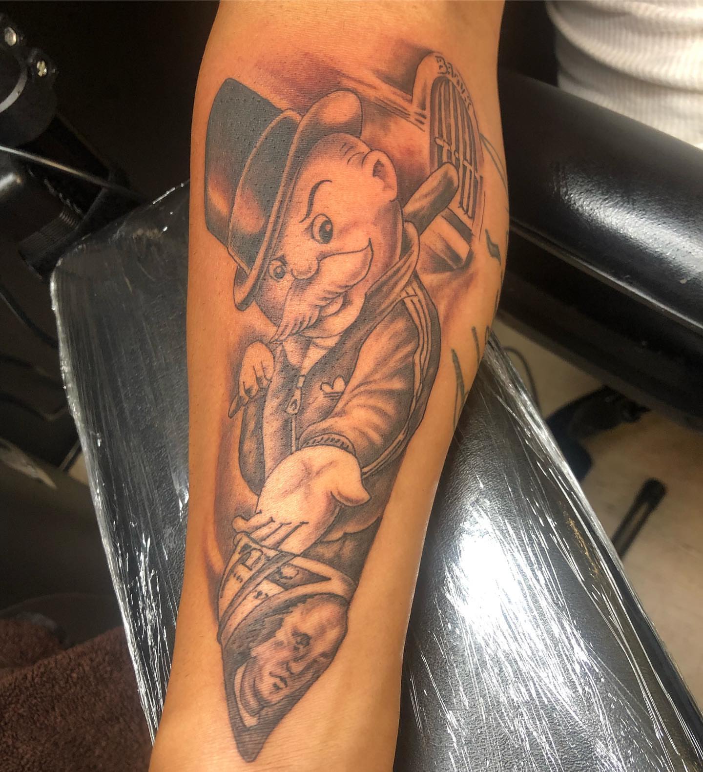 Tattoo by @pecous — black_and_grey