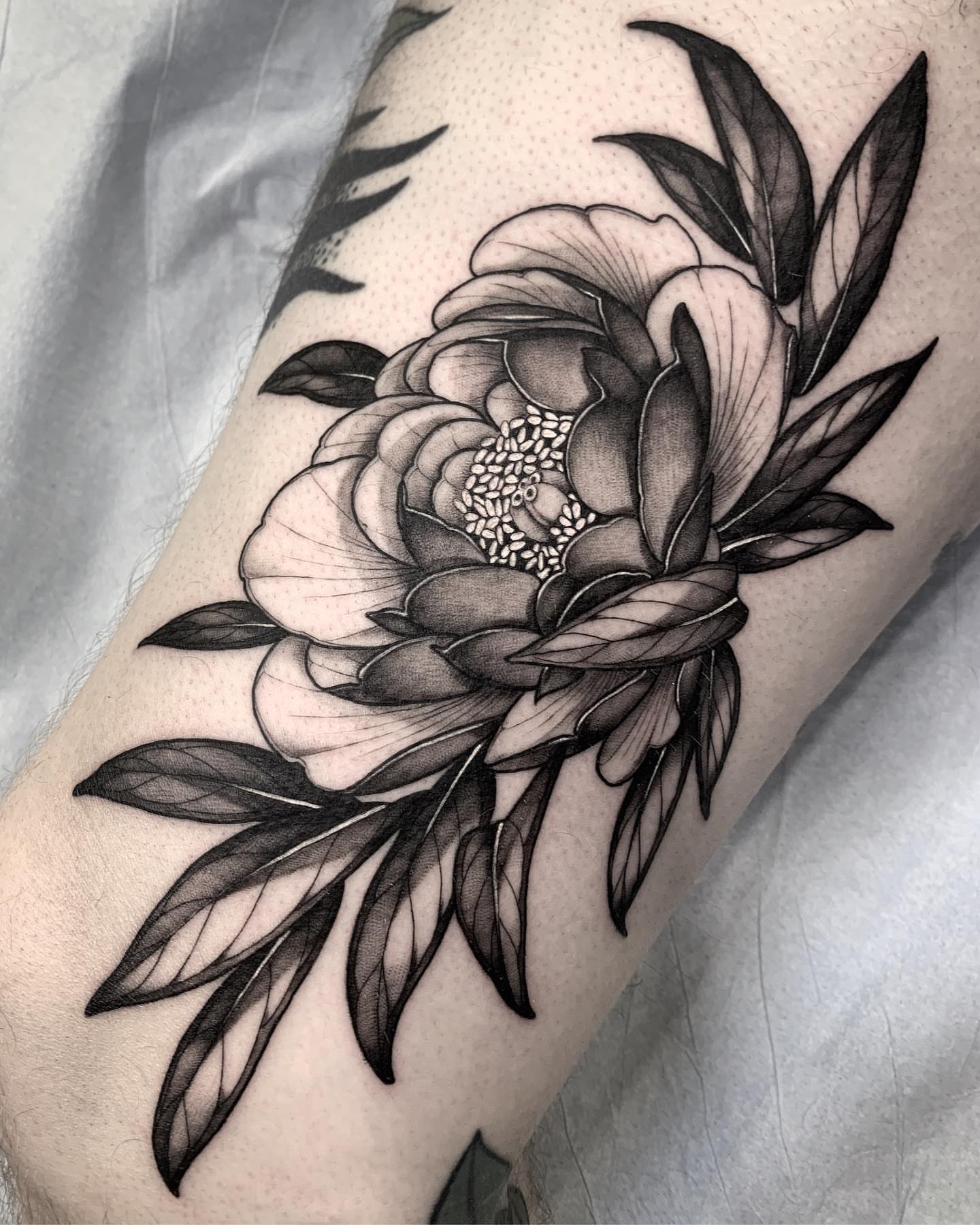 Tattoo by @squirestrahan — black_and_grey