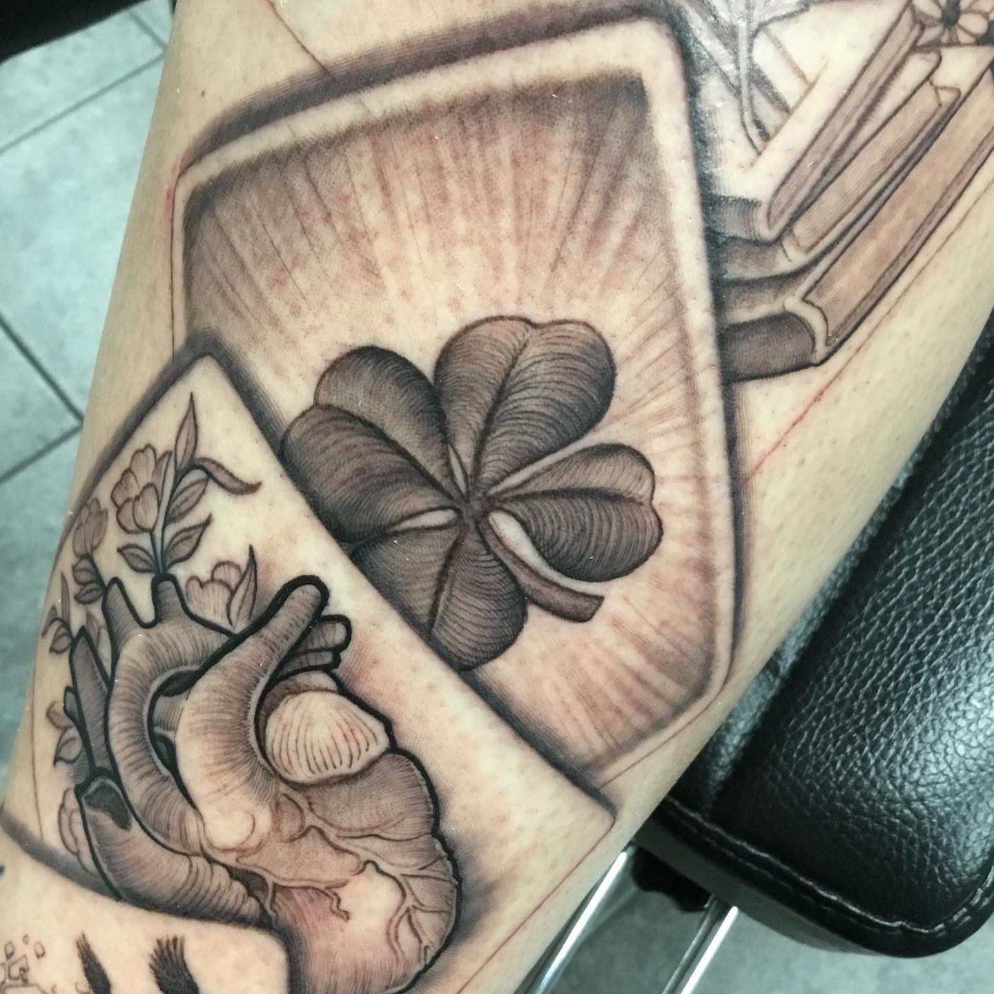 Tattoo by @howboutjesse_tattoos — black_and_grey