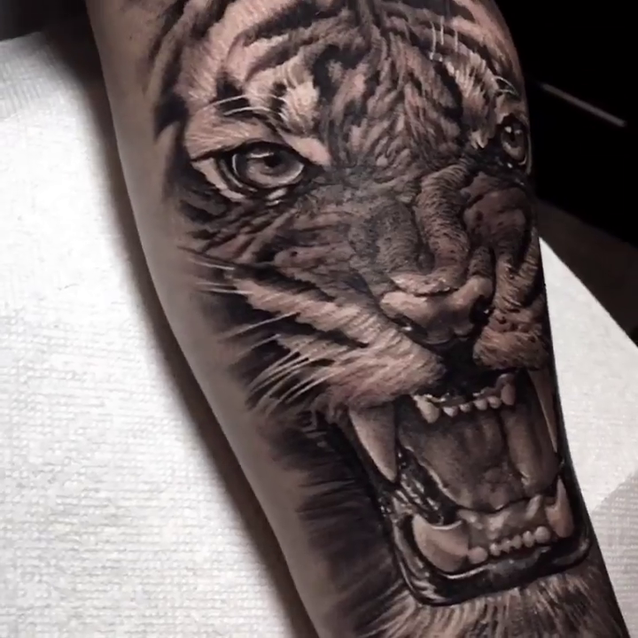 Tattoo by @tat2va — realism, black_and_grey