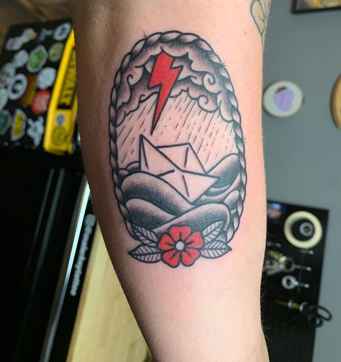 Tattoo by @_tattoosbyshon_ — american_traditional, geometric