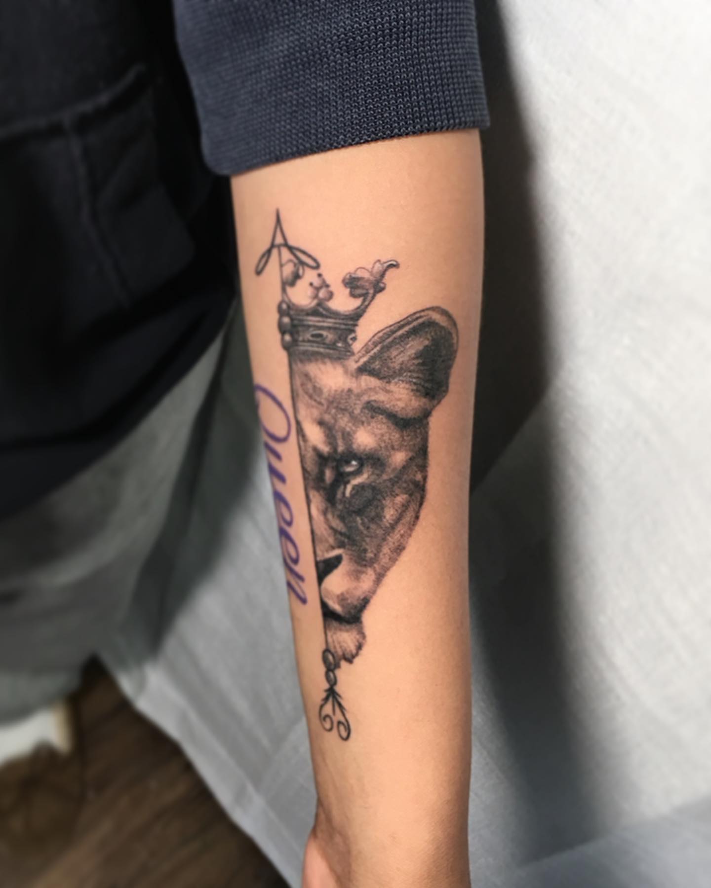 Tattoo by @lizpavtattoos — realism, black_and_grey