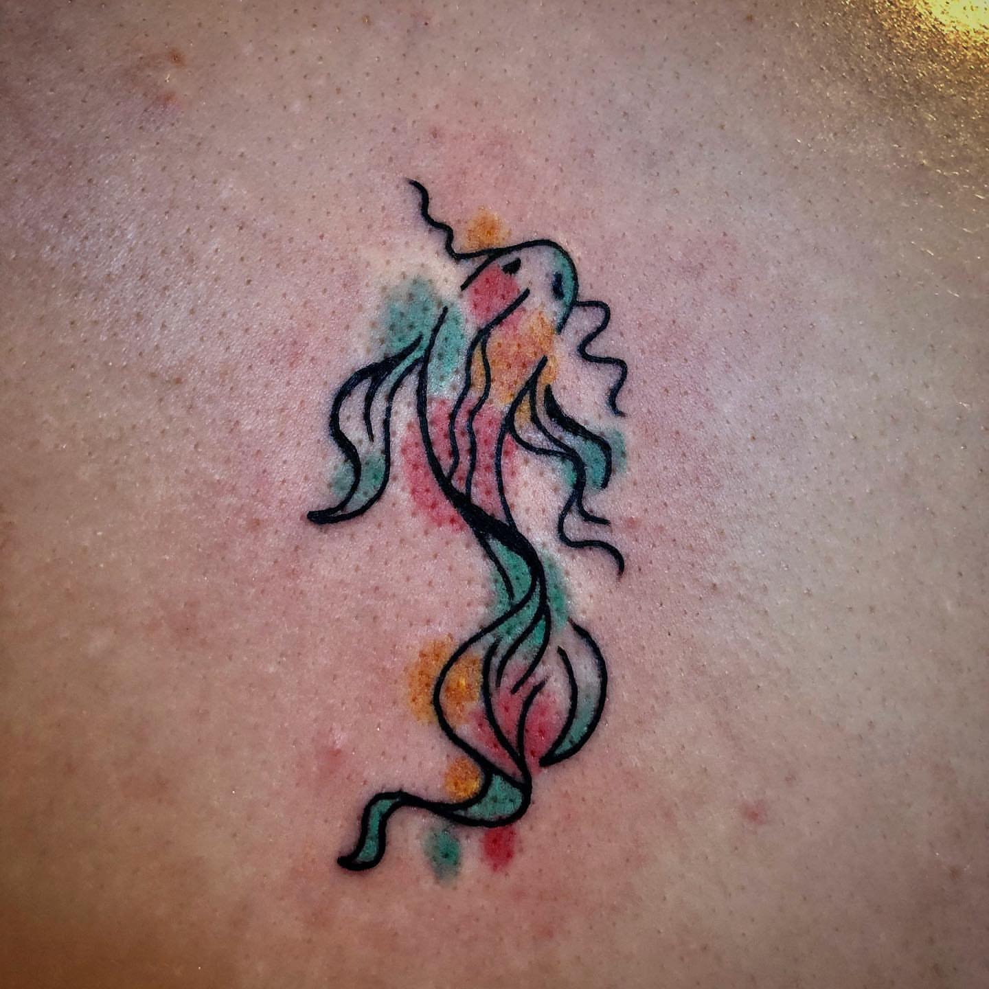 Tattoo by @strangebrewtattoo — watercolor