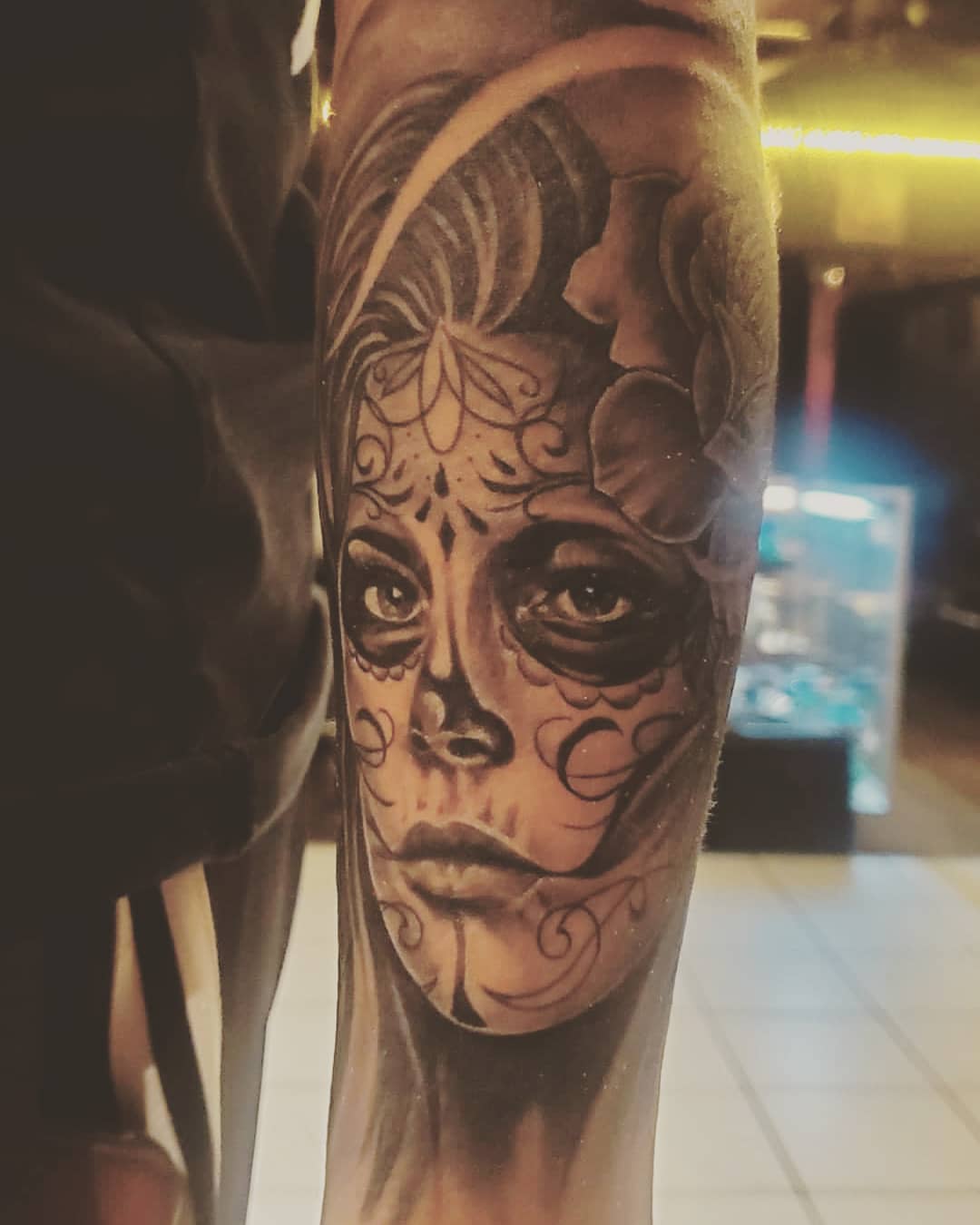 Tattoo by @jonnyriostattoo — black_and_grey, realism