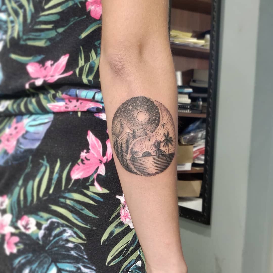 Tattoo by @jazihnotattoo — dotwork, black_and_grey