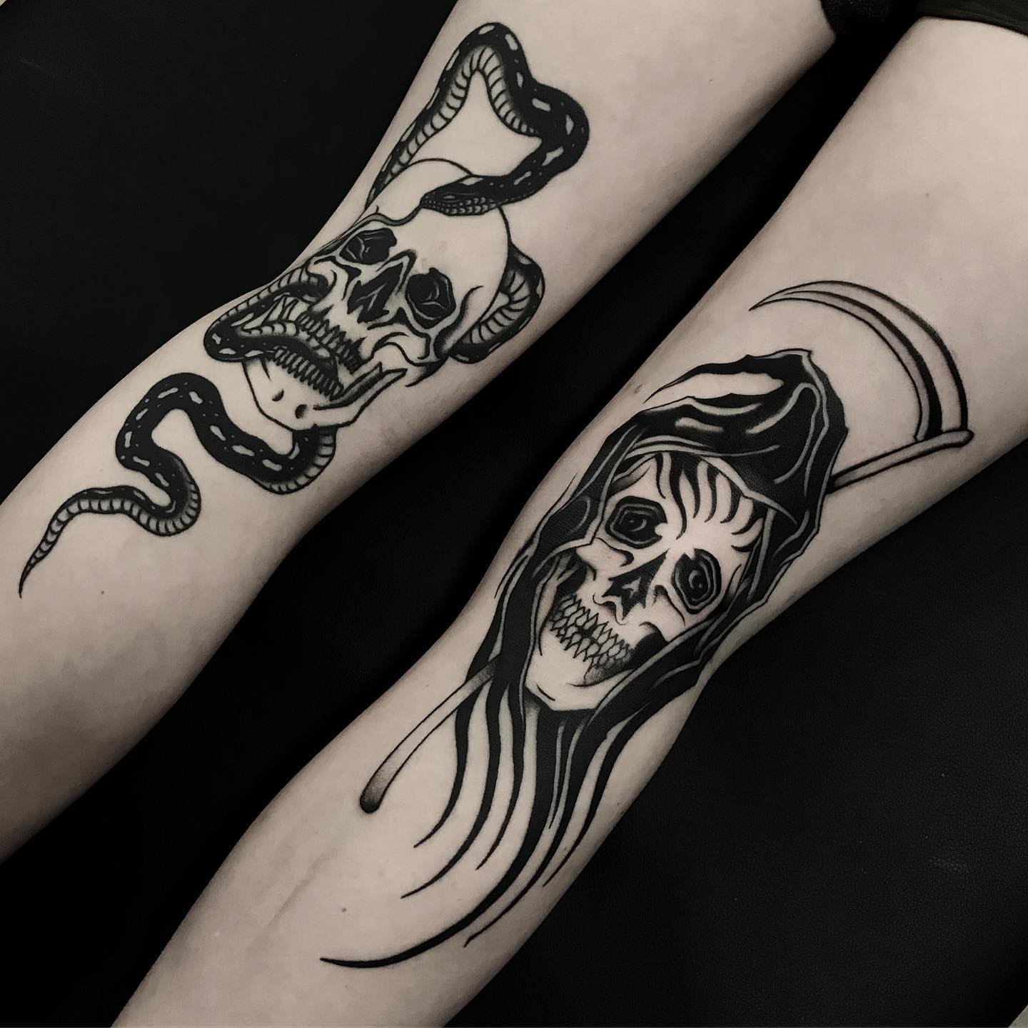 Tattoo by @jaybreentattooer — black_and_grey