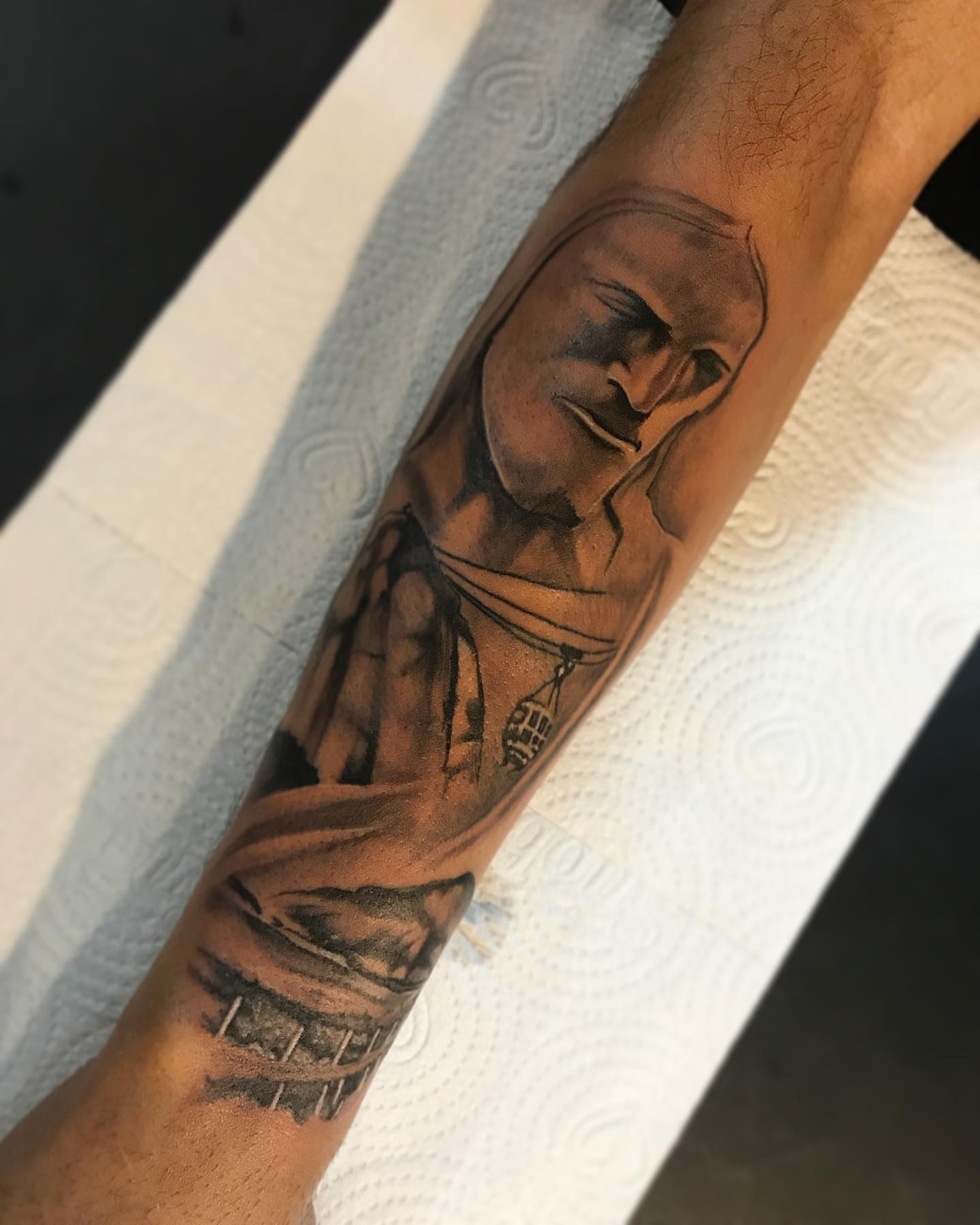 Portrait realism tattoo on the forearm by PrimaTa’ttoo_021