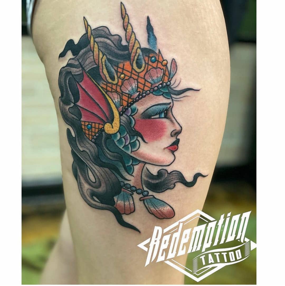 Tattoo by @dorroughtattooer — neo_traditional, black_and_grey