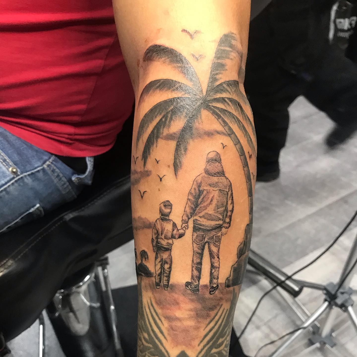 Tattoo by @oscartattoo — black_and_grey, realism