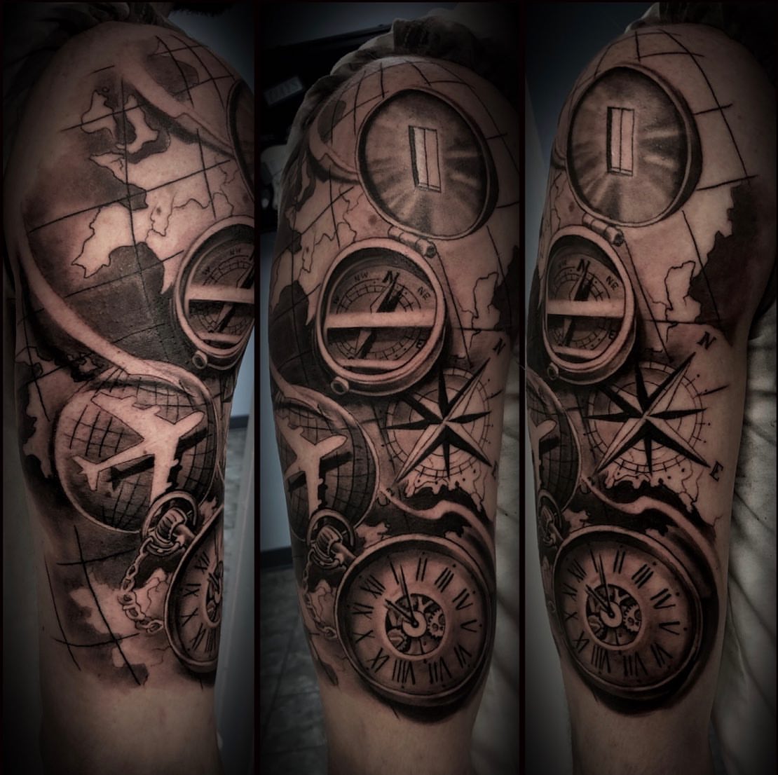 Tattoo by @lanceperlichtattoos — black_and_grey, realism