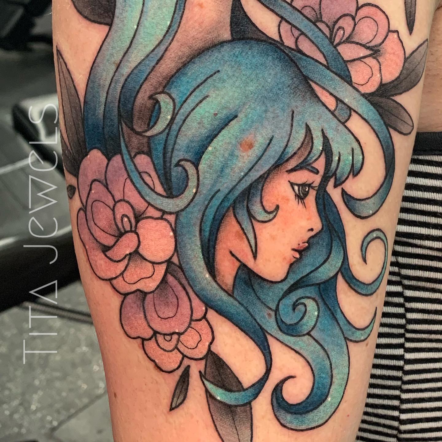 Tattoo by @titajewelstattoo — american_traditional, watercolor