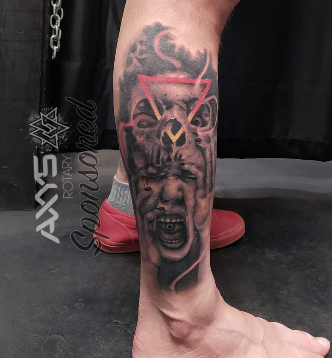 Tattoo by @shane_pstattoo — dark_realism, black_and_grey