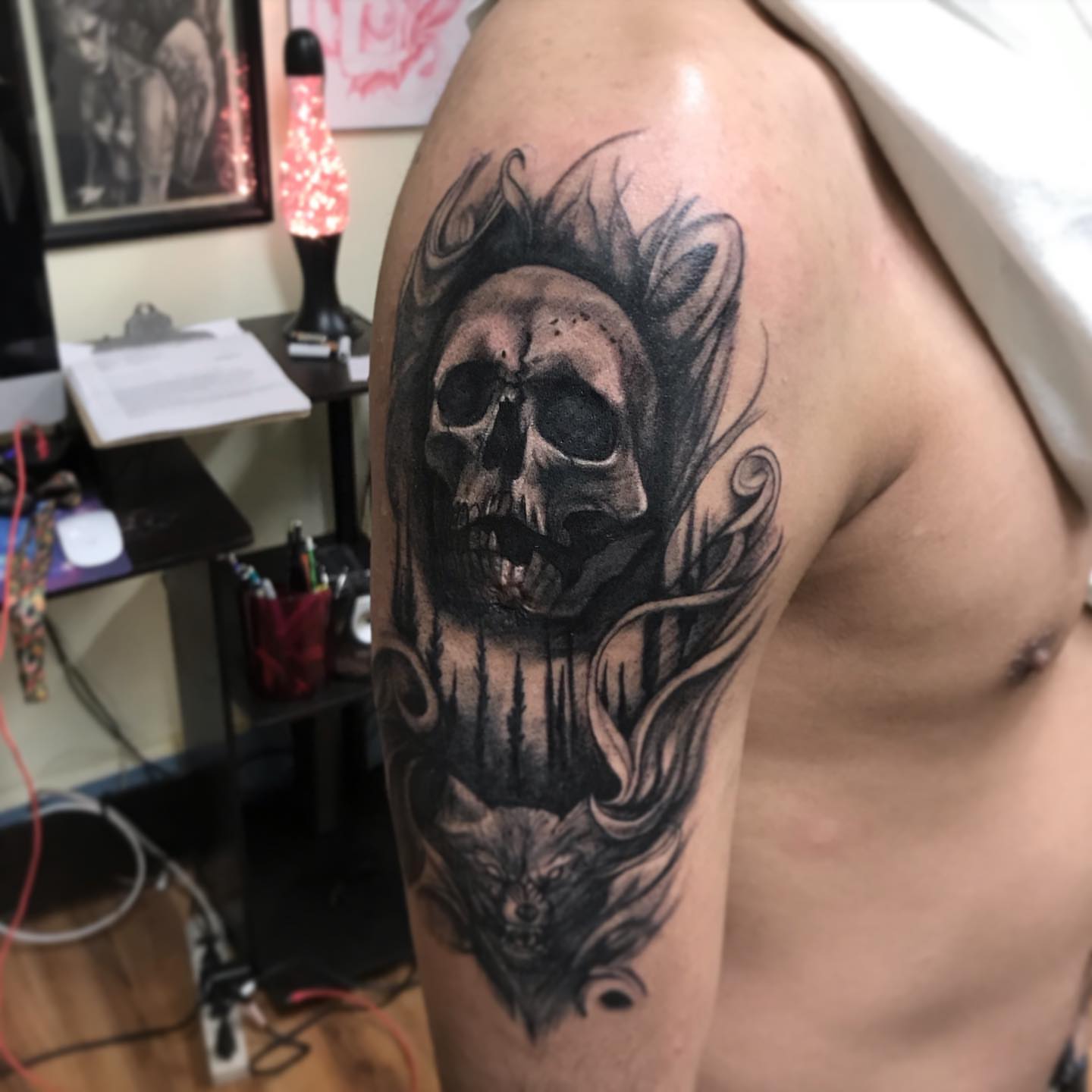 Tattoo by @sv3ink — black_and_grey, realism