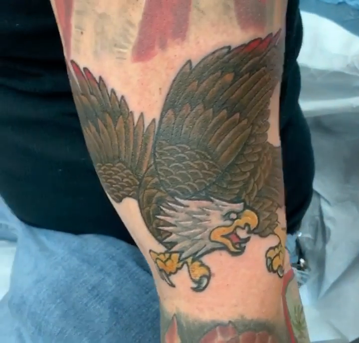 Eagle American traditional tattoo by Jason L.