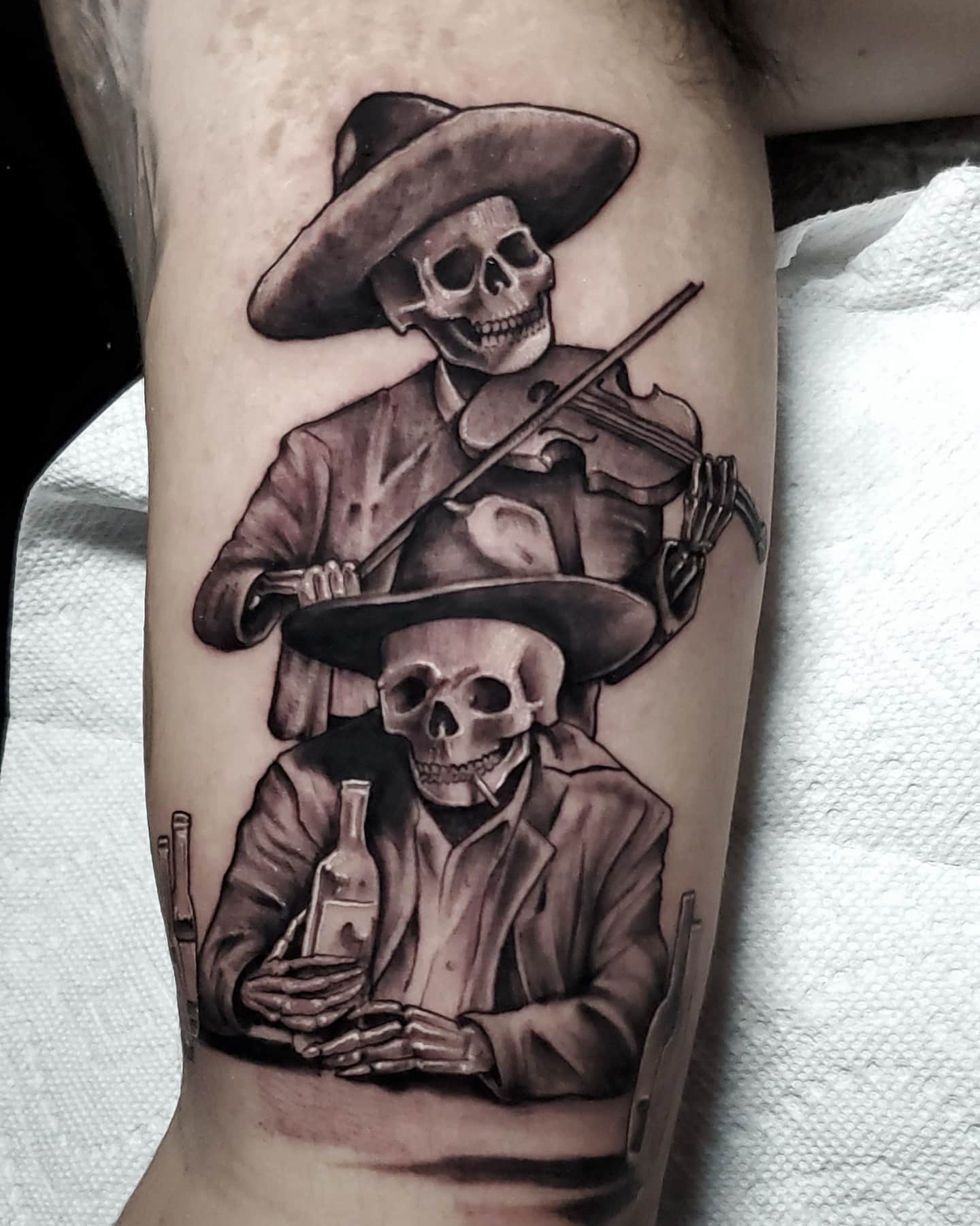Tattoo by @210miketheinkman — black_and_grey, realism