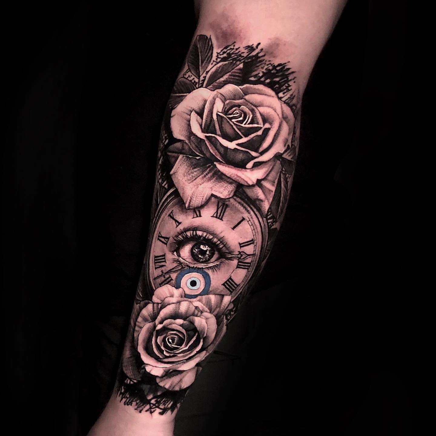 Tattoo by @mannyfacestattoo — black_and_grey, realism