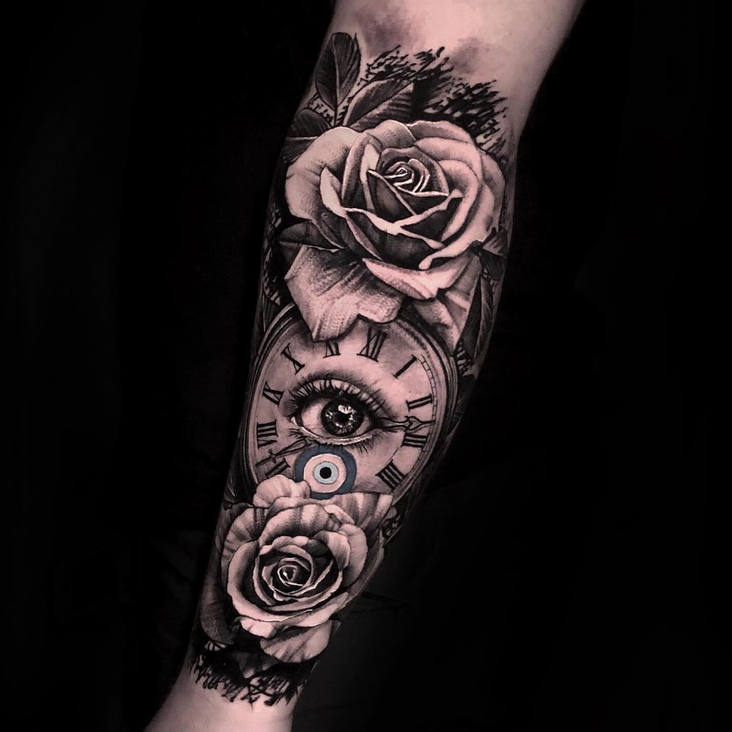 Tattoo by @mannyfacestattoo — black_and_grey, realism