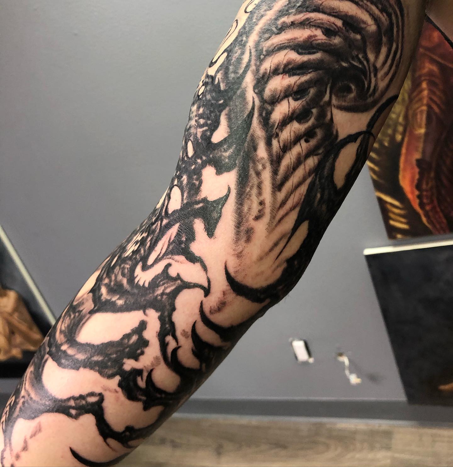 Tattoo by @shainesmithtattoo — black_and_grey, realism