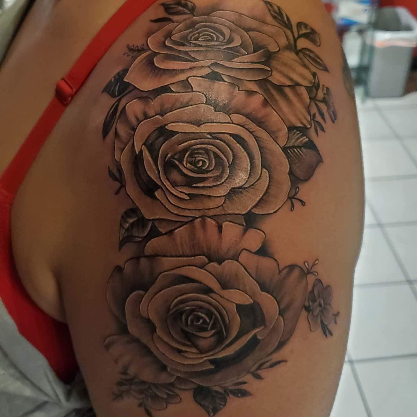 Tattoo by @jonnyriostattoo — black_and_grey, realism