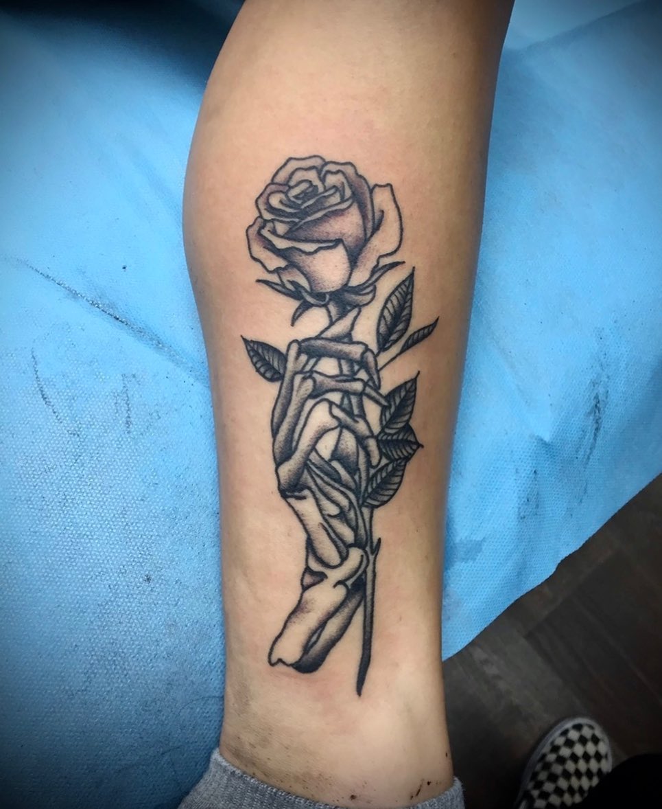 Tattoo by @crust_king — black_and_grey