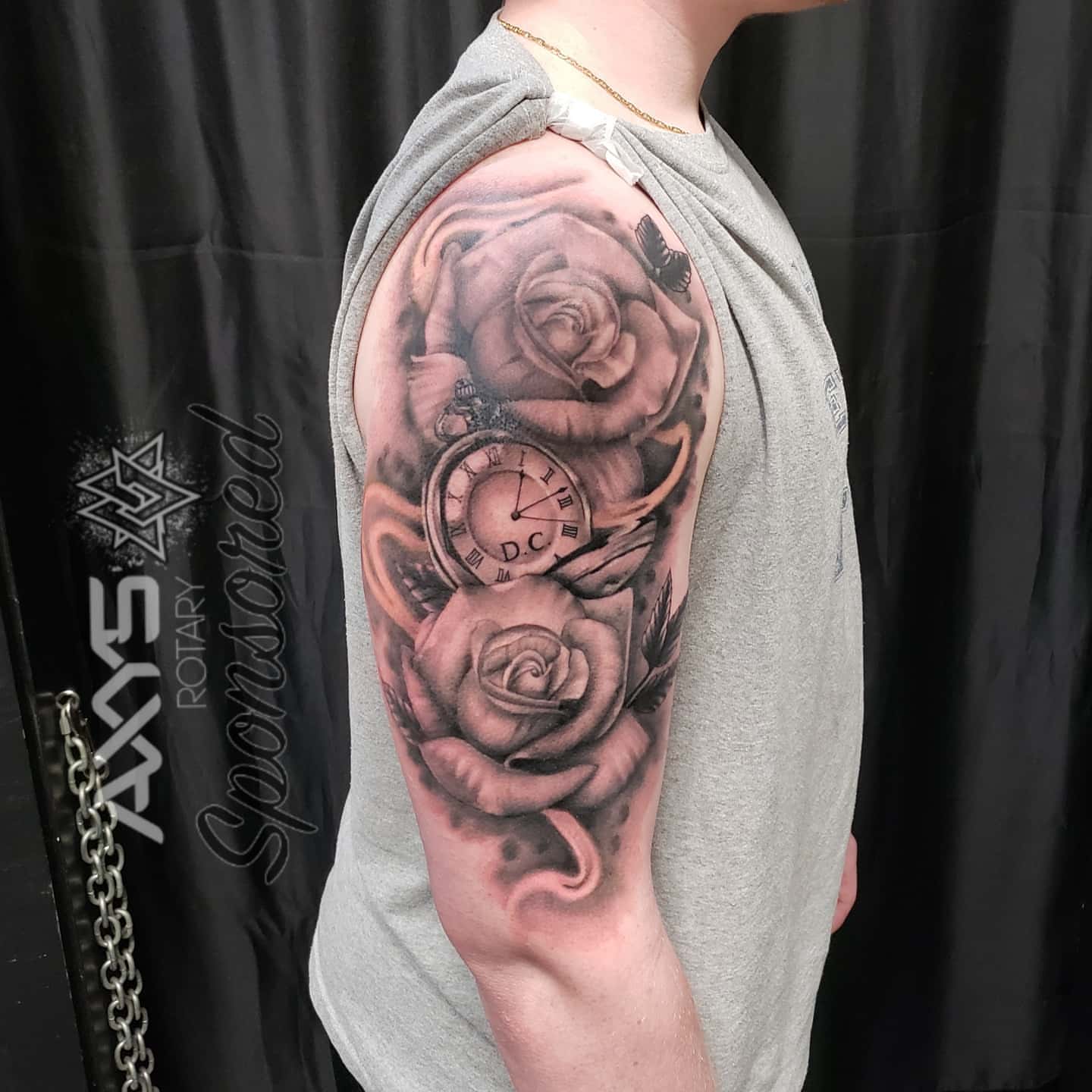 Tattoo by @shane_pstattoo — realism, black_and_grey