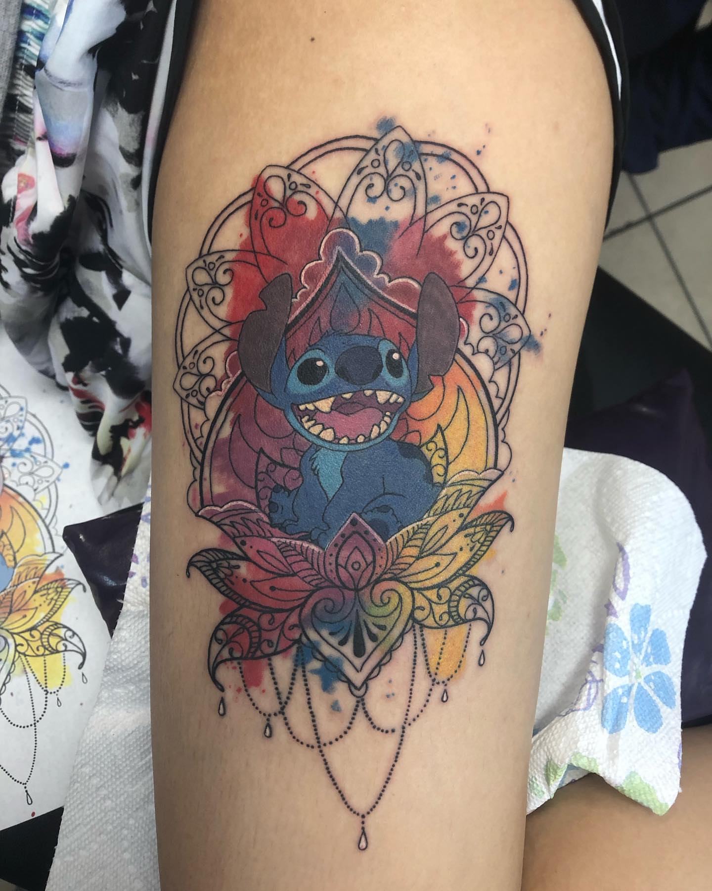 Tattoo by @mattktattoo — watercolor, anime