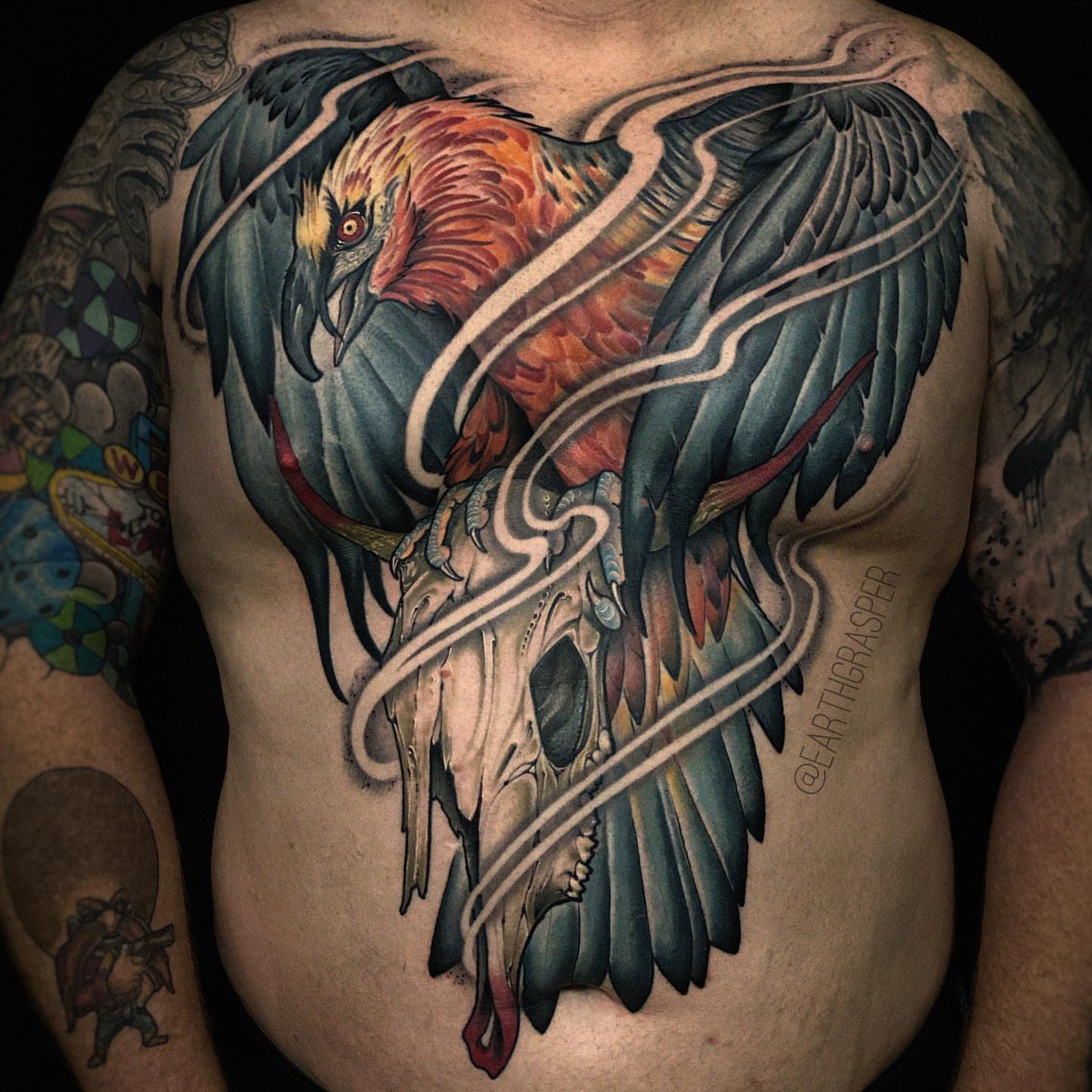 Tattoo by @earthgrasper — american_traditional, realism