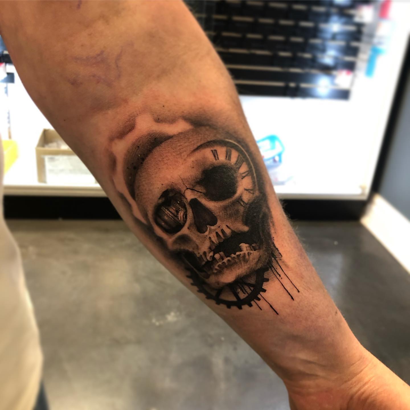 Tattoo by @nickjonestattoos — black_and_grey, realism