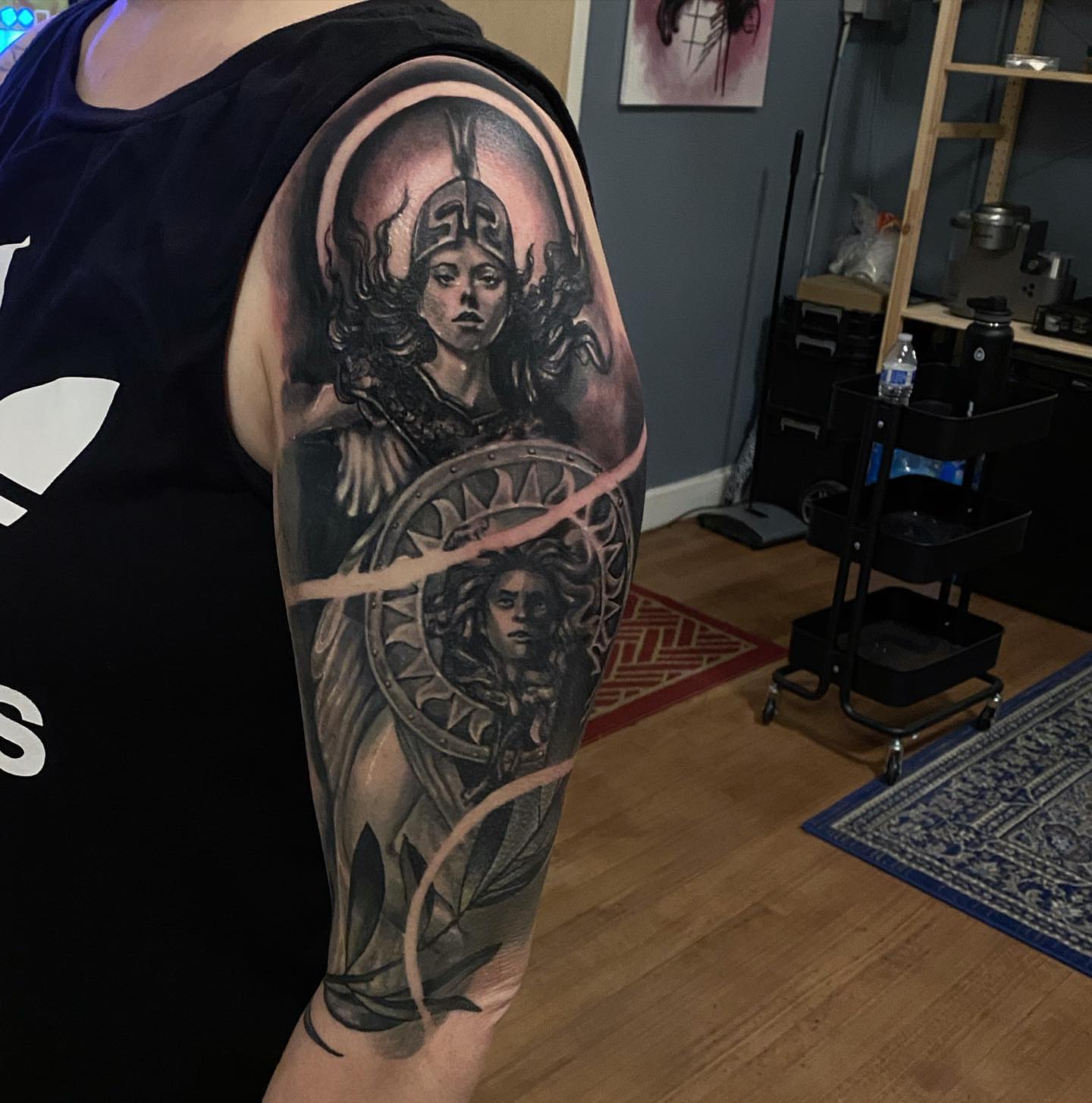 Tattoo by @danaratattoos — realism, black_and_grey