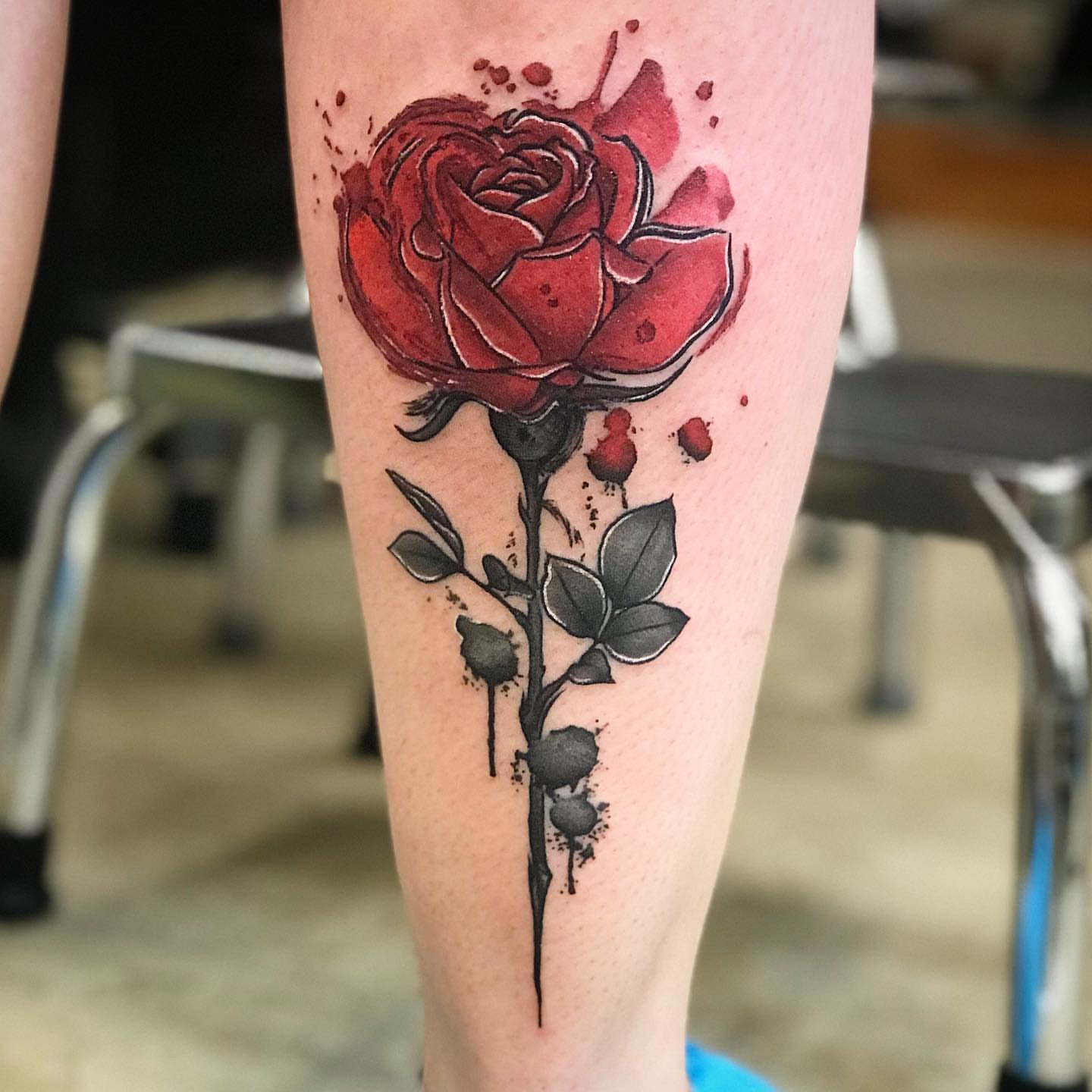 Tattoo by @rae__bies — watercolor