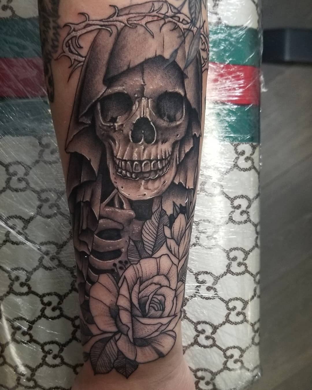 Tattoo by @davidxtattoos — black_and_grey, realism