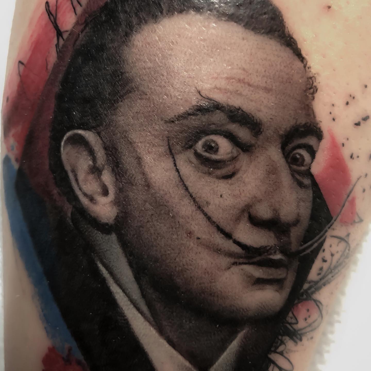 Salvador dali realism tattoo on the forearm by โ๏ธ Dima Sova โ๏ธ Tattoo ๐บ๐ธ Arlington VA