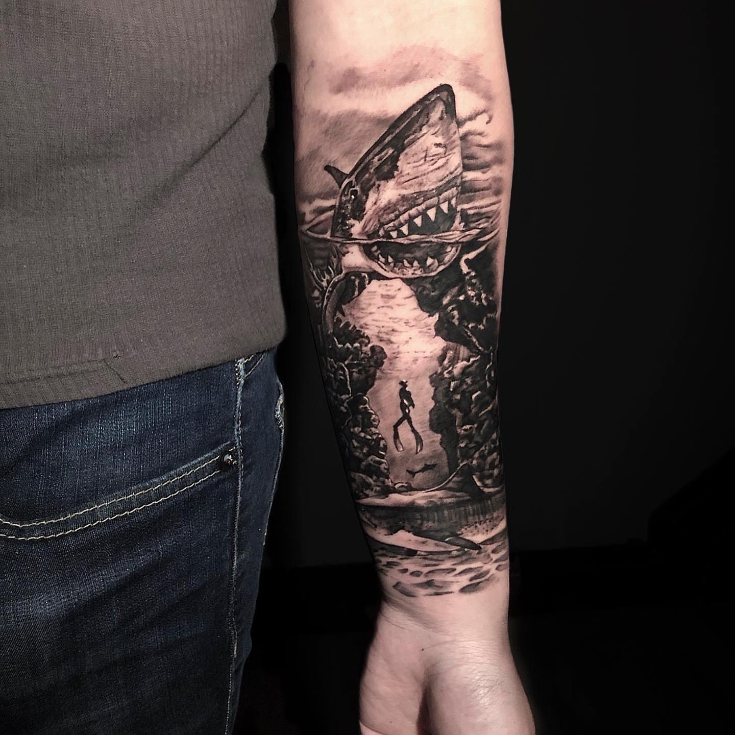 Tattoo by @mannyfacestattoo — black_and_grey, realism