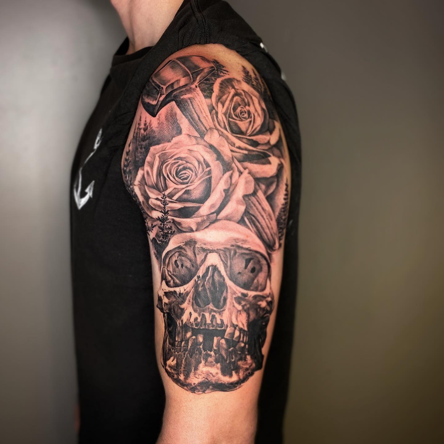 Tattoo by @josecamarillotattoos — black_and_grey, realism