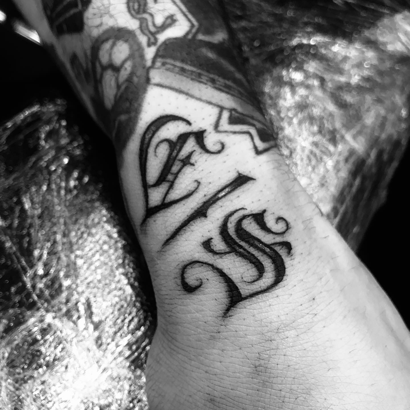 Script lettering lettering script tattoo on the forearm by π π π β π π π π