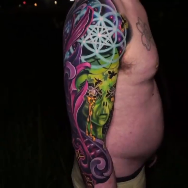 Tattoo by @sierracolt — realism, geometric