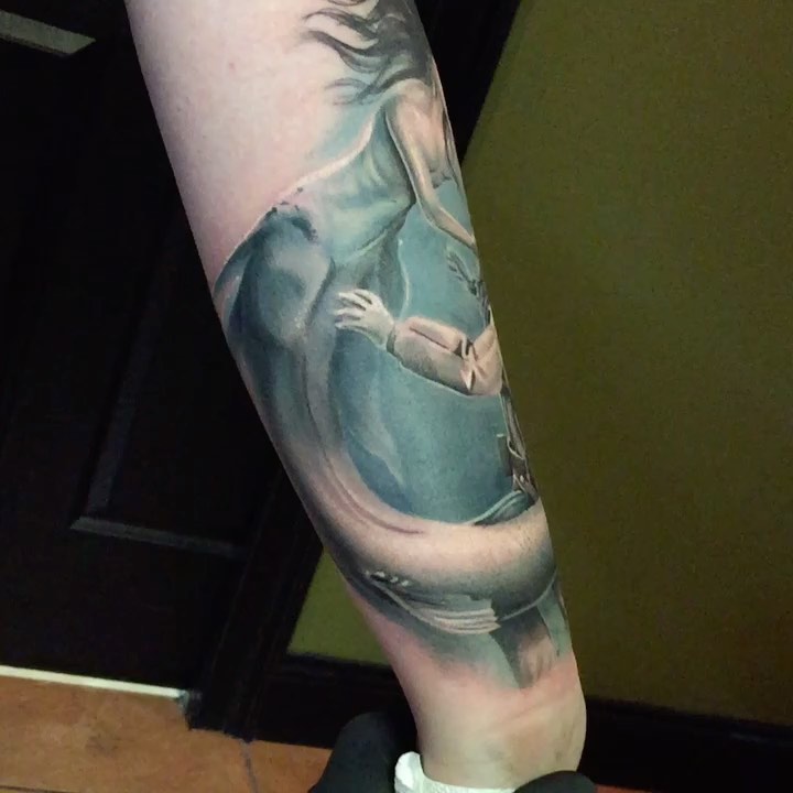 Tattoo by @davehandlebarclarke — realism, dark_realism