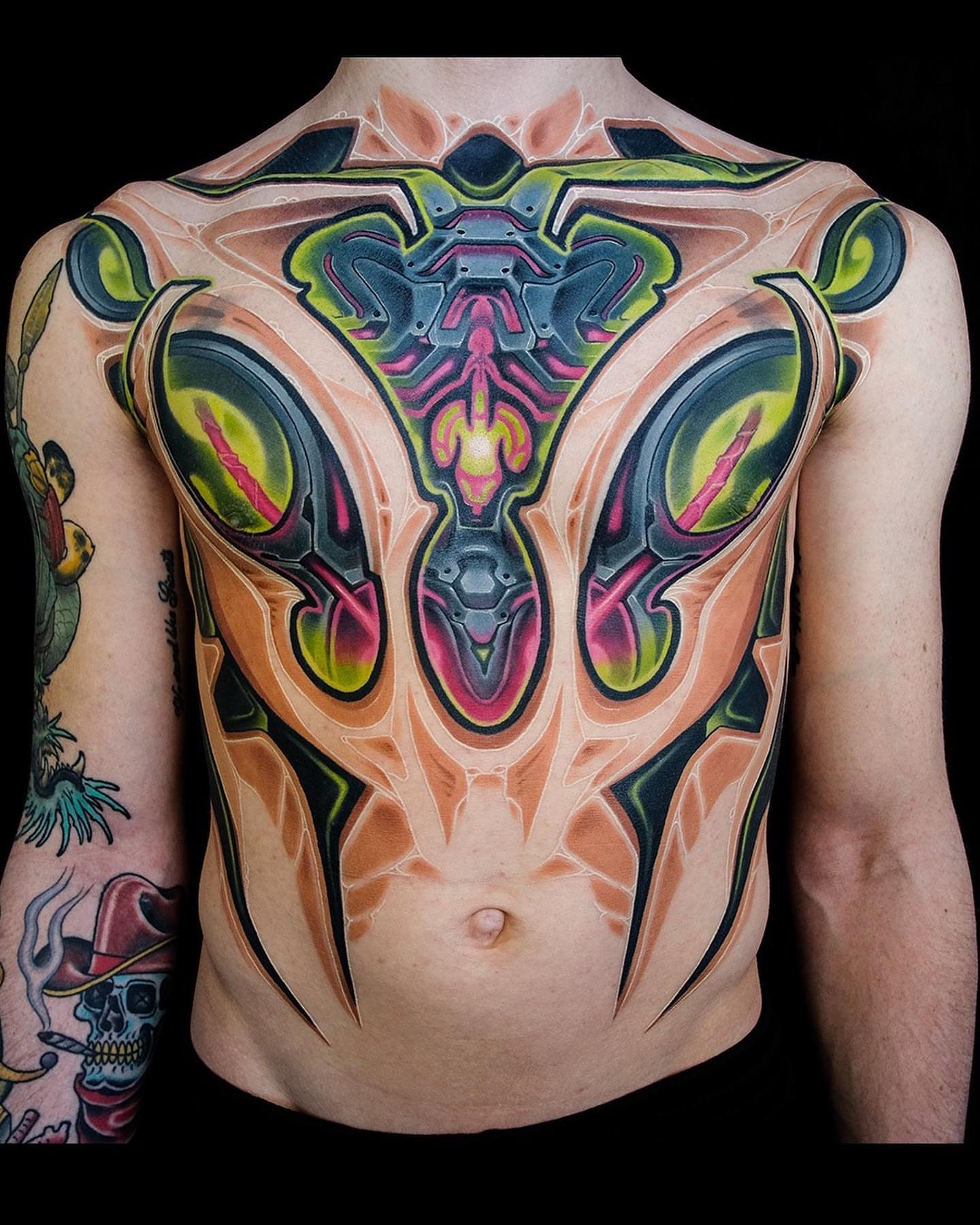 Tattoo by @badcaseofpurpose — geometric, surrealism