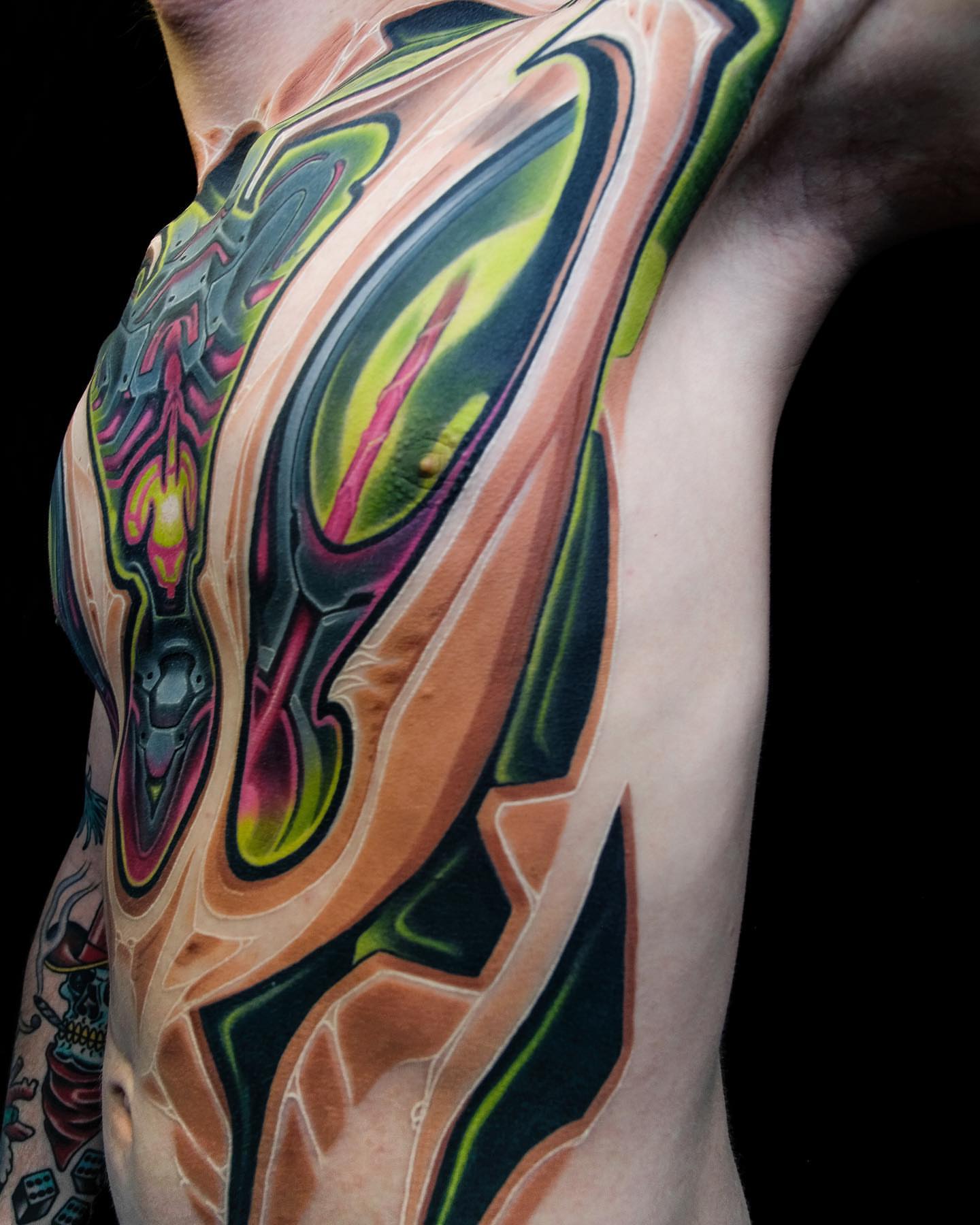 Tattoo by @badcaseofpurpose — geometric, surrealism