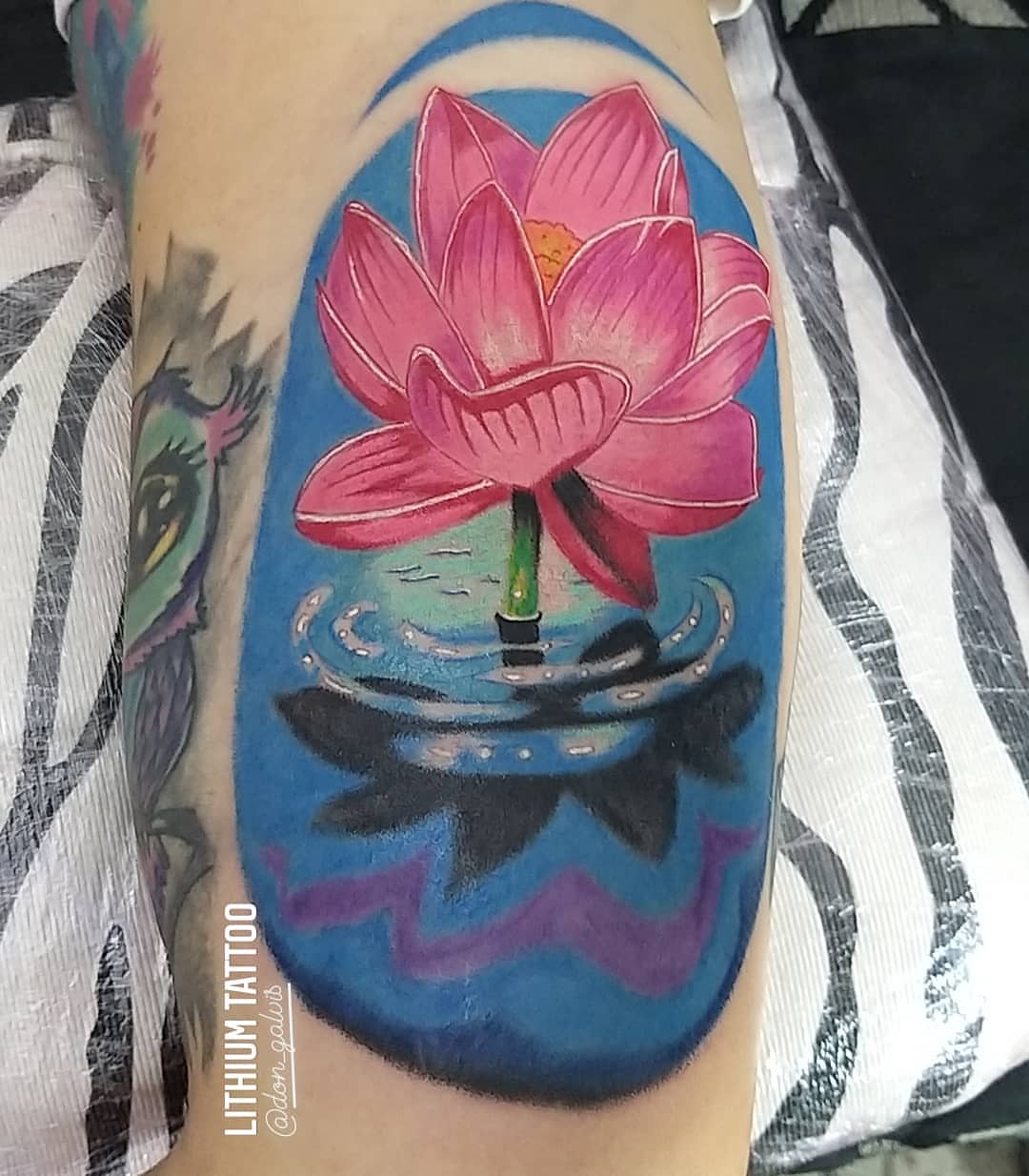 Lotus flower realism tattoo on the forearm by Chris galvis, Charlotte, North Carolina