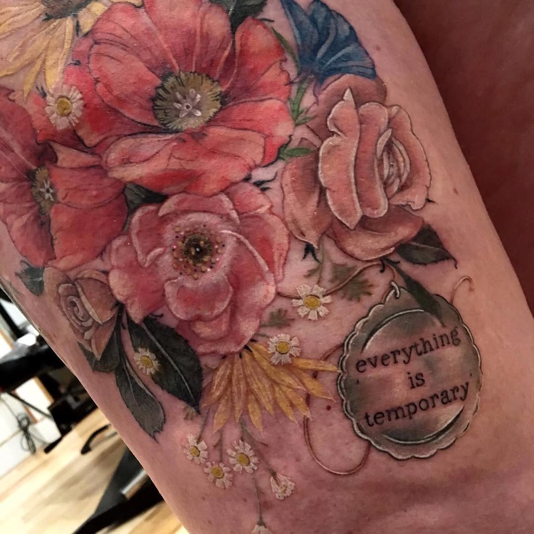 Tattoo by @zen_dictator — realism, lettering_script