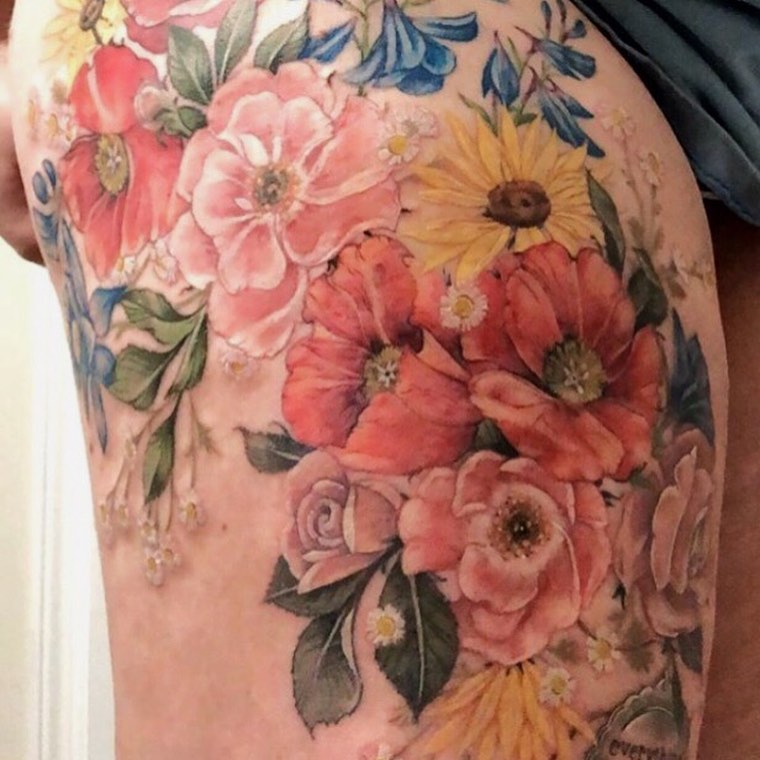 Tattoo by @zen_dictator — realism, watercolor