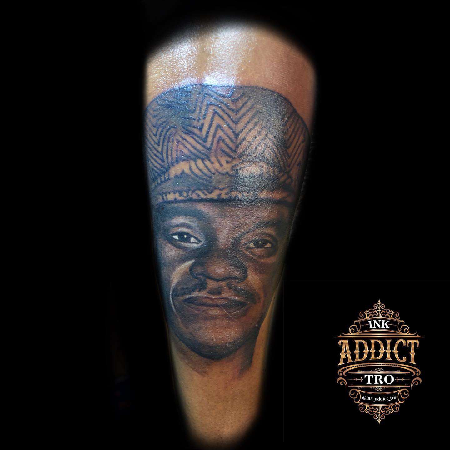 Portrait realism tattoo on the forearm by Trocon Talhouk