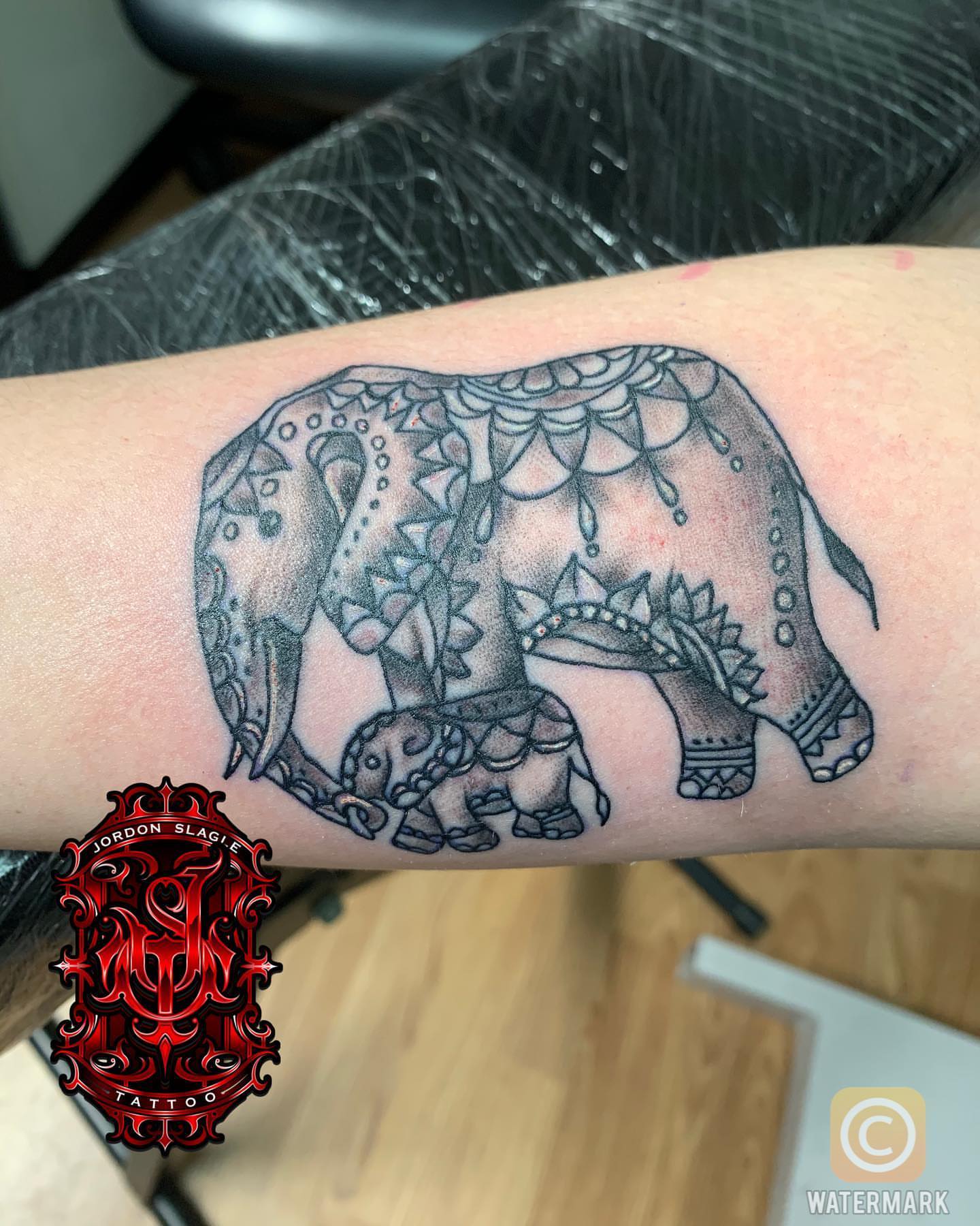 Tattoo by @jordonslagletattooer — black_and_grey